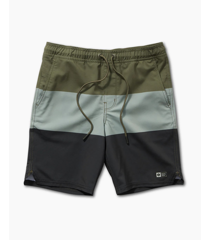 SALTY CREW MENS WAYFINDER ELASTIC WAIST BOARDSHORT - OLIVE