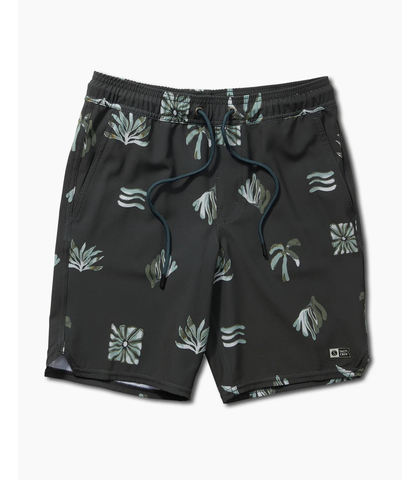 SALTY CREW MENS LOWTIDE ELASTIC WAIST BOARDSHORT - BLACK MULTI