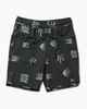 SALTY CREW MENS LOWTIDE ELASTIC WAIST BOARDSHORT - BLACK MULTI