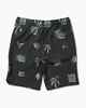 SALTY CREW MENS LOWTIDE ELASTIC WAIST BOARDSHORT - BLACK MULTI