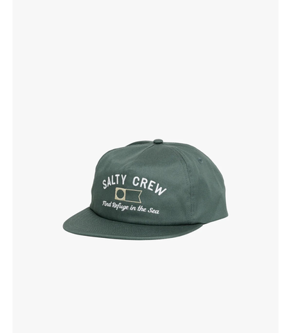 SALTY CREW MENS NAUTICAL 5 PANEL CAP - OLIVE