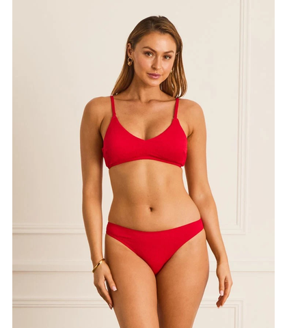 HEAVEN MADELINE BIKINI TOP - RED