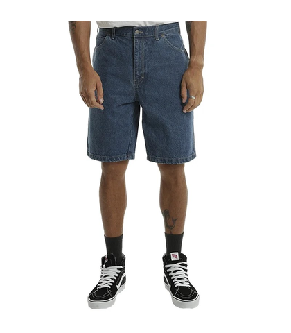 DICKIES BOYS DX200 DENIM CARPENTER SHORT - STONE WASED INDIGO