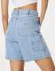 DICKIES LADIES 1997 DENIM A LINE SHORT - LIGHT WASH BLUE