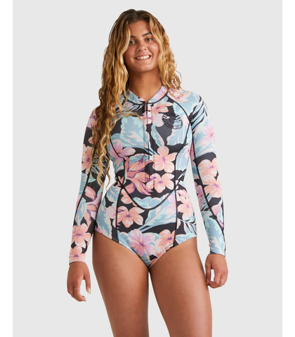 BILLABONG LADIES SALTY DAYZ NATURAL L/S SPRINGSUIT - NIGHT PARADISE