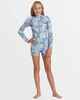 BILLABONG GIRLS SPRING FEVER NATURAL L/S SPRINGSUIT - BLUE SHADOW