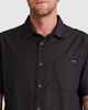 BILLABONG MENS MOGUL S/S DRESS SHIRT- BLACK