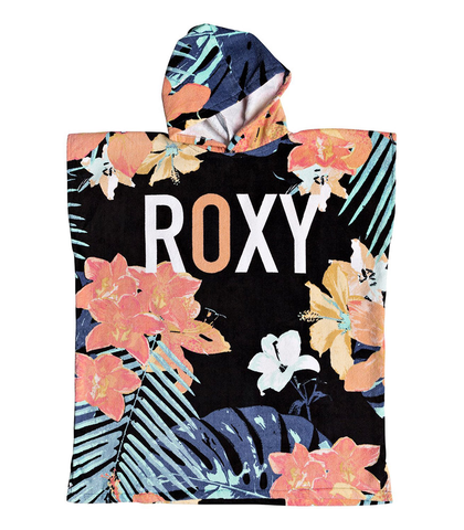 ROXY GIRLS PASS ON THIS HOODED TOWEL - BLACK ULUWATU