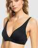 ROXY LADIES RIB ROXY LOVE THE ROLLER BIKINI TOP - BLACK