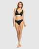 ROXY LADIES RIB ROXY LOVE THE ROLLER BIKINI TOP - BLACK