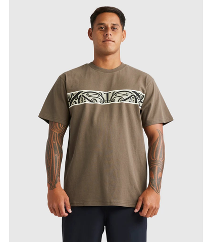 QUIKSILVER KOWHAIWHAI MANGOPARE PANEL TEE - CANTEEN