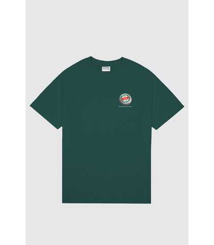 HUFFER MENS BLOCK TEE / CAPPED - EMERALD