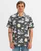 QUIKSILVER MENS DESTINATION ISLAND S/S DRESS SHIRT - BLK DNA ISLANDS