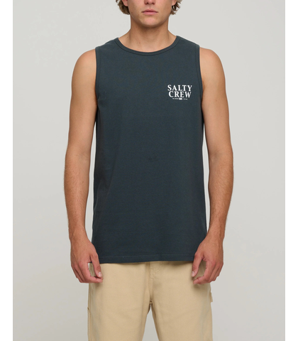 SALTY CREW MENS YELLOW FIN TANK - COAL