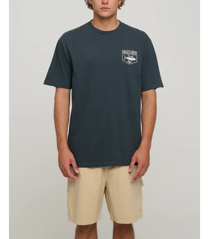 SALTY CREW MENS ANGLER S/S TEE - COAL