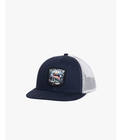 SALTY CREW MENS STRIKER TRUCKER CAP - NAVY