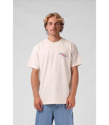 RPM MENS FAST LANE TEE - VINTAGE CREAM