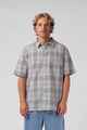 RPM MENS CALI S/S DRESS SHIRT - BLUE PLAID