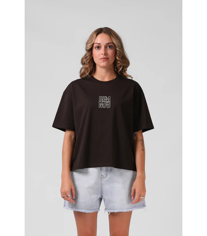 RPM LADIES SQUARE TEE - ESPRESSO