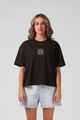 RPM LADIES SQUARE TEE - ESPRESSO