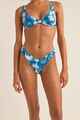 RHYHM LADIES VENTURA HI CUT BIKINI PANT - BLUE