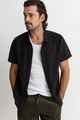 RHYTHM MENS CLASSIC LINEN S/S SHIRT - VINTAGE BLACK