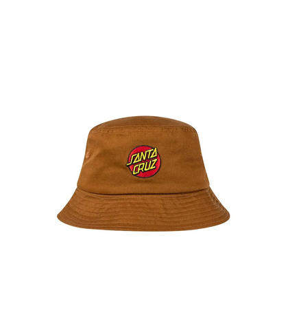 SANTA CRUZ MENS CLASSIC DOT PATCH BUCKET HAT - BROWN