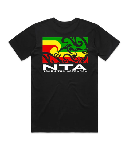 NGARU TOA FLAG TEE - BLACK