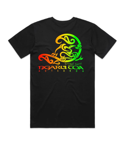 NGARU TOA EAST COAST RASTA TEE - BLACK