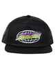 SANTA CRUZ BOYS GLOBAL FLAME STRIP TRUCKER CAP - BLACK