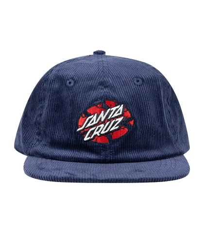 SANTA CRUZ BOYS BROKEN DOT 6 PANEL UNSTRUCTURED CAP - DK BLUE