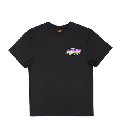 SANTA CRUZ BOYS GLOBAL FLAME DOT S/S TEE - BLACK