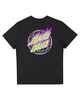 SANTA CRUZ BOYS GLOBAL FLAME DOT S/S TEE - BLACK