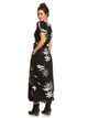 ROXY LADIES LOTUS HEART MAXI DRESS - BLACK DELICATE FLOWERS