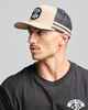 MAD HUEYS ANCHOR BONES TWILL TRUCKER CAP - TAN