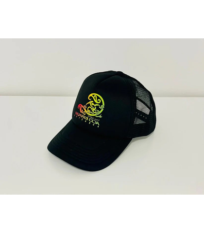 NGARU TOA RASTA TANE TRUCKER CAP - BLACK