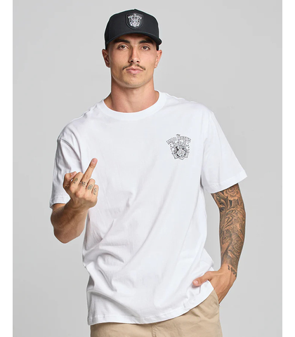 MAD HUEYS AHOY FKRS S/S TEE - WHITE