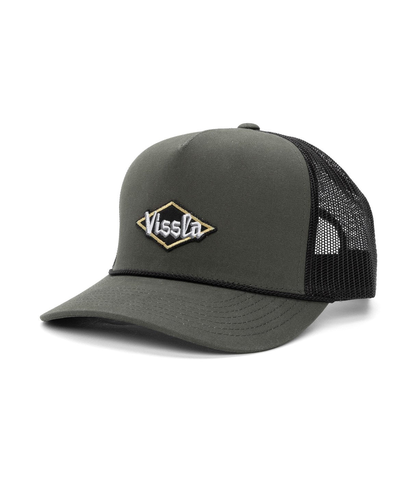 VISSLA WEST WINDS TRUCKER CAP - CHARCOAL