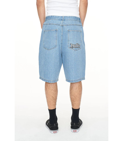 HUFFER MENS BLOCK EMB SHORT - OLDE - BLUE WASH