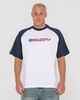 RUSTY MENS SWAGLAN RAGLAN TEE - WHITE