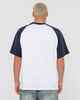 RUSTY MENS SWAGLAN RAGLAN TEE - WHITE