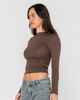 RUSTY LADIES PLAIN JANE L/S TOP - JAVA 