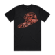 NGARU TOA DROP IN MAORI TEE - RED/ WHITE