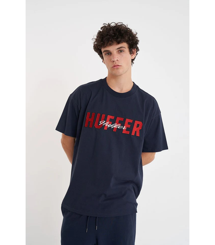 HUFFER MENS BLOCK TEE - TIEBREAKER - MIDNIGHT