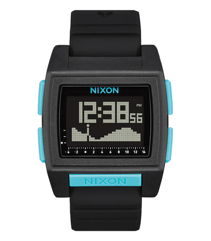 NIXON BASE TIDE PRO WATCH - ALL BLACK / BLUE