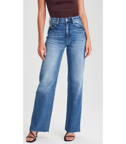 JUNK FOOD JEANS ALANIS WIDE LEG JEAN - BLUE