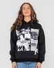 RUSTY LADIES GREETINGS 2.0 HOOD FLEECE - BLACK