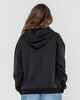 RUSTY LADIES GREETINGS 2.0 HOOD FLEECE - BLACK