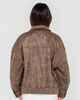 RUSTY LADIES BACK STREET FAUX SUEDE JACKET - ASH BROWN