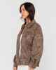 RUSTY LADIES BACK STREET FAUX SUEDE JACKET - ASH BROWN